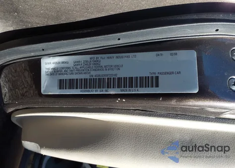 2008 Subaru Legacy 2.5I Limited z USA, uszkodzony, nr VIN 4S3BL626087223162